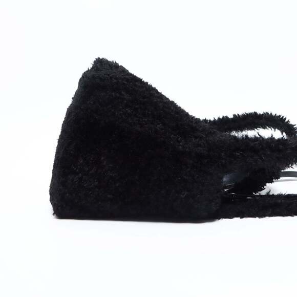 Balenciaga Everyday 2.0 2-way fur boa handbag, black, WS12056